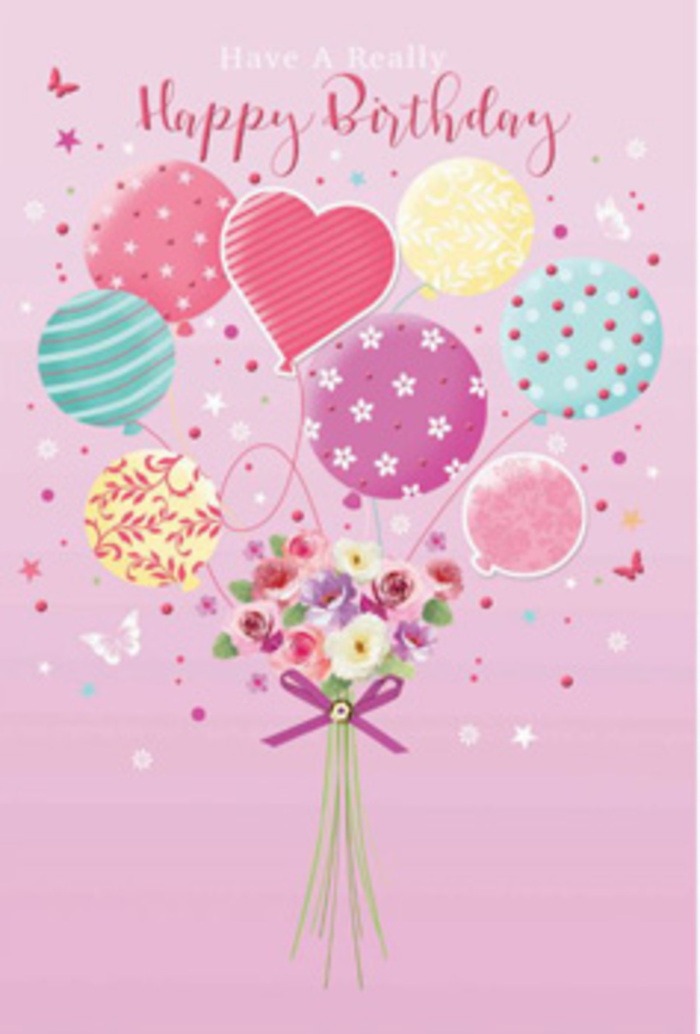 Delightful birthday card image where balloons and blossoms combine to create a floating celebration, perfectly suited to the relaxed, friendly atmosphere of Cowley. The composition is set on a smooth, pastel-pink background that gives the entire scene a warm, comforting tone. At the base of the illustration rests a compact bouquet of small roses and daisy-like blooms, hand-tied with care. The flowers are shaded in creamy white, soft blush, and muted mauve tones, each petal softly rounded and layered to suggest fullness and a plush, velvety feel, like blooms freshly arranged at a local Cowley flower shop.
The stems are gathered together by a shimmering violet satin bow, its loops and trailing ends neatly arranged, adding an elegant finishing touch. From this gathered cluster of flowers rises a lively mix of pastel balloons that appear to lift the bouquet gently upward. Each balloon has its own pattern and personality: delicate twirling stripes in candy colours of pink, lemon, and teal; scattered polka dots that dance across lavender and sea-green spheres; and subtle florals that mirror the bouquet below. A heart-shaped balloon in warm pink hues stands prominently in the centre, conveying love and joy ideal for a birthday wish.
Around the balloons, tiny butterflies and star motifs flutter and drift like confetti in a light breeze over Cowley's gardens and lanes. The lighting is soft yet bright enough to give the balloons a glossy sheen, while the flowers retain a more natural, gentle radiance. The artwork feels playful but polished, capturing the emotion of giving a carefully chosen birthday greeting-something that feels personal, tender, and as thoughtfully prepared as a hand-delivered bouquet from a trusted Cowley florist.